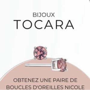Tocara New Exclusive Nicole 4 mm Earrings Sterling Silver Pink Diami